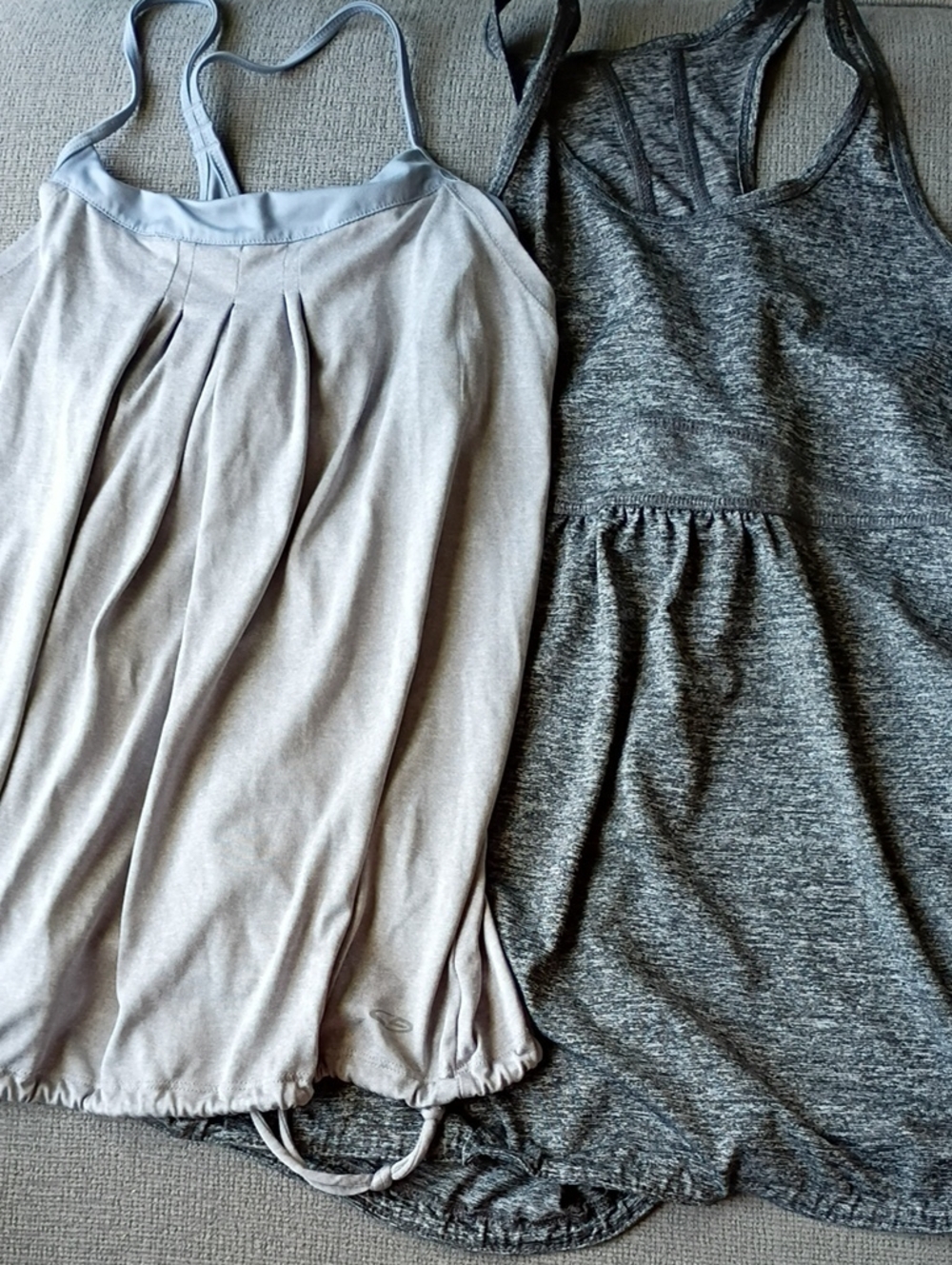 2 Gray Exercise Tanks